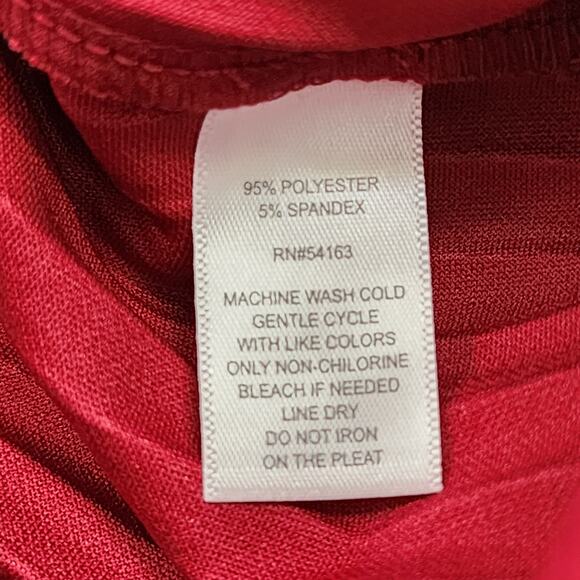 NEW Marc New York Skirt Womens S Beet Red Pull On Pleated Side Zip Slit Preppy - Picture 7 of 11